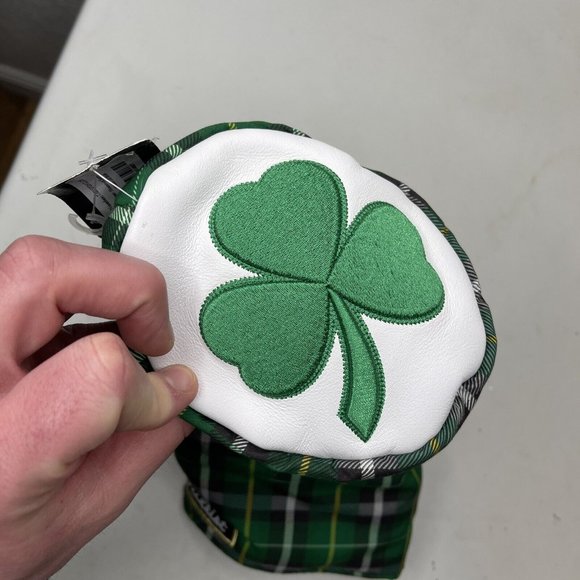 Titleist Shamrock Barrel Irish Clover Golf Club Headcover Green White New W Tags - Picture 3 of 8